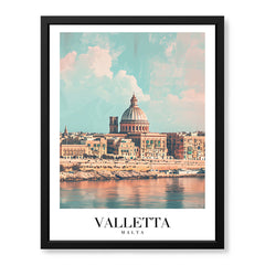 Valletta City Malta | Abstract Travel Artwork #00614