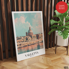 Valletta City Malta | Abstract Travel Artwork #00614