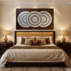 Ayatul Kursi & Four Quls Spiral Original Painting Acrylic Wall Art | Handmade Painting