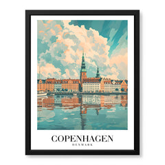 Copenhagen City Denmark | Abstract Travel Artwork #00618