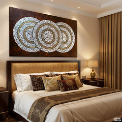 Ayatul Kursi & Four Quls Spiral Original Painting Acrylic Wall Art | Handmade Painting