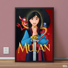 Disney Mulan With Mushu And Cri-kee | Cartoon Wall Art - Prime Décor