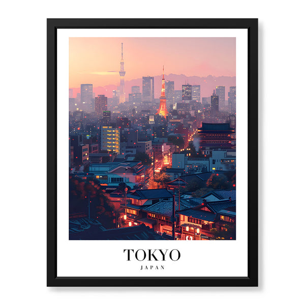 Tokyo City Japan | Abstract Travel Artwork #00619
