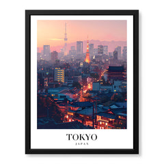 Tokyo City Japan | Abstract Travel Artwork #00619