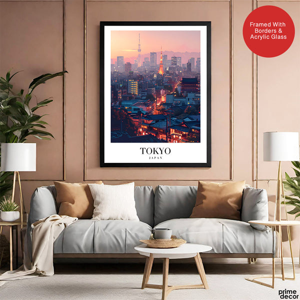 Tokyo City Japan | Abstract Travel Artwork #00619