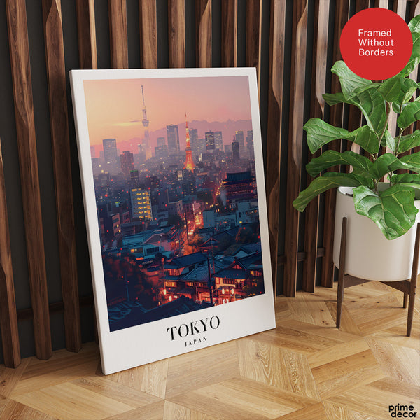 Tokyo City Japan | Abstract Travel Artwork #00619