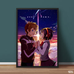 Taki & Miki Above The Clouds Your Name Poster | Anime Wall Art - Prime Décor