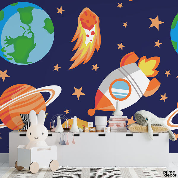Abstract Space Artwork Designs For Kids | Kids Wallpaper Mural