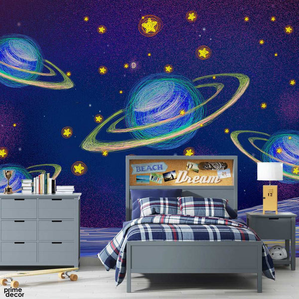 Beautiful Space Artwork Designs For Kids | Kids Wallpaper Mural