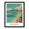 Honolulu City Hawaii | Abstract Travel Artwork #00621