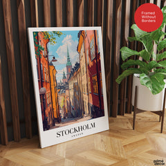 Stockholm City Sweden | Abstract Travel Artwork #00623