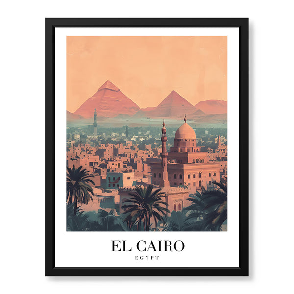El Cairo City Egypt | Abstract Travel Artwork #00624