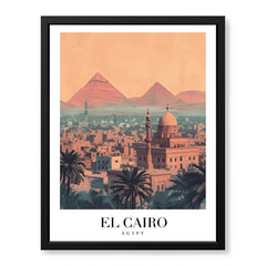El Cairo City Egypt | Abstract Travel Artwork #00624
