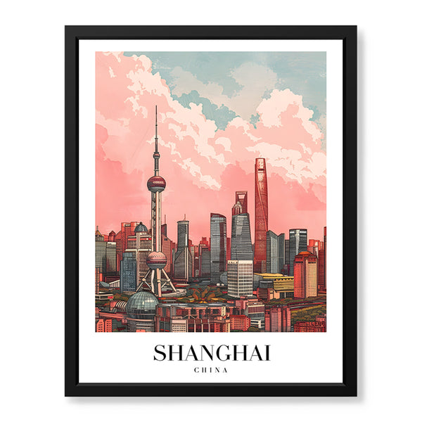 Shanghai City China | Abstract Travel Artwork #00625