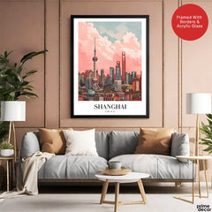 Shanghai City China | Abstract Travel Artwork #00625
