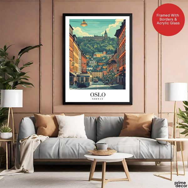 Oslo City Norway | Abstract Travel Artwork #00626