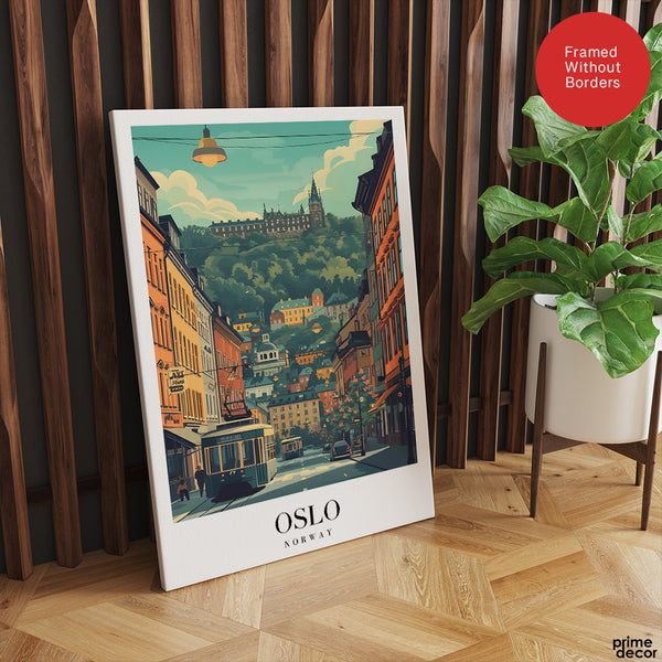 Oslo City Norway | Abstract Travel Artwork #00626