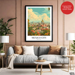 Mexico City Mexico | Abstract Travel Artwork #00627