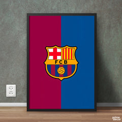 FC Barcelona With Split Color Background | Sports Wall Art - Prime Décor