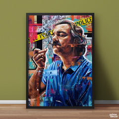 Pablo Escobar Brush Strokes Style | Movies Wall Art - Prime Décor