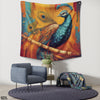 Beautiful Artwork Of A Colorful Peacock | Animal Tapestry