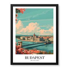 Budapest City Hungary | Abstract Travel Artwork #00630