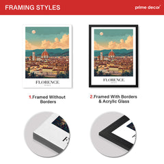 Florence City Italy | Abstract Travel Artwork #00631