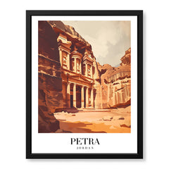 Petra City Jordan | Abstract Travel Artwork #00632