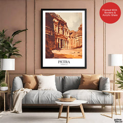 Petra City Jordan | Abstract Travel Artwork #00632