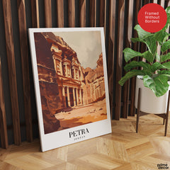 Petra City Jordan | Abstract Travel Artwork #00632