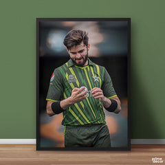 Shaheen Shah Afridi Holding Cricket Ball | Sports Wall Art - Prime Décor