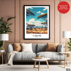 Nairobi City Kenya | Abstract Travel Artwork #00633