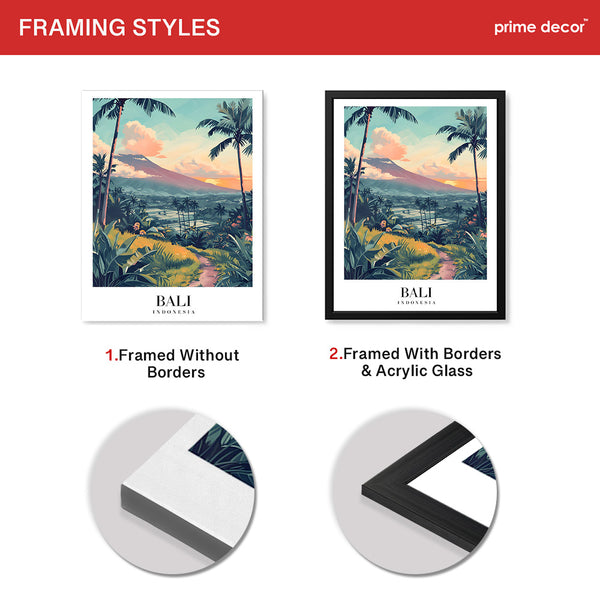 Bali City Indonesia | Abstract Travel Artwork #00634