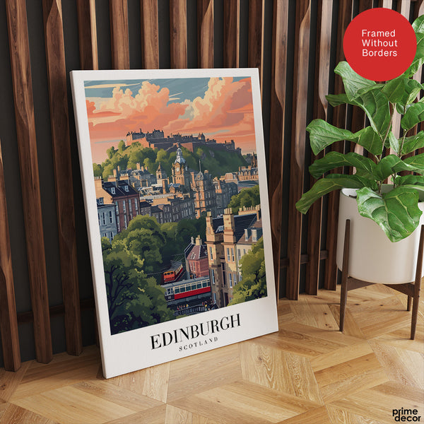Edinburgh City Scotland | Abstract Travel Artwork #00635