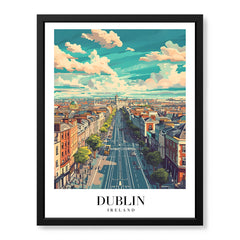 Dublin City Ireland | Abstract Travel Artwork #00636