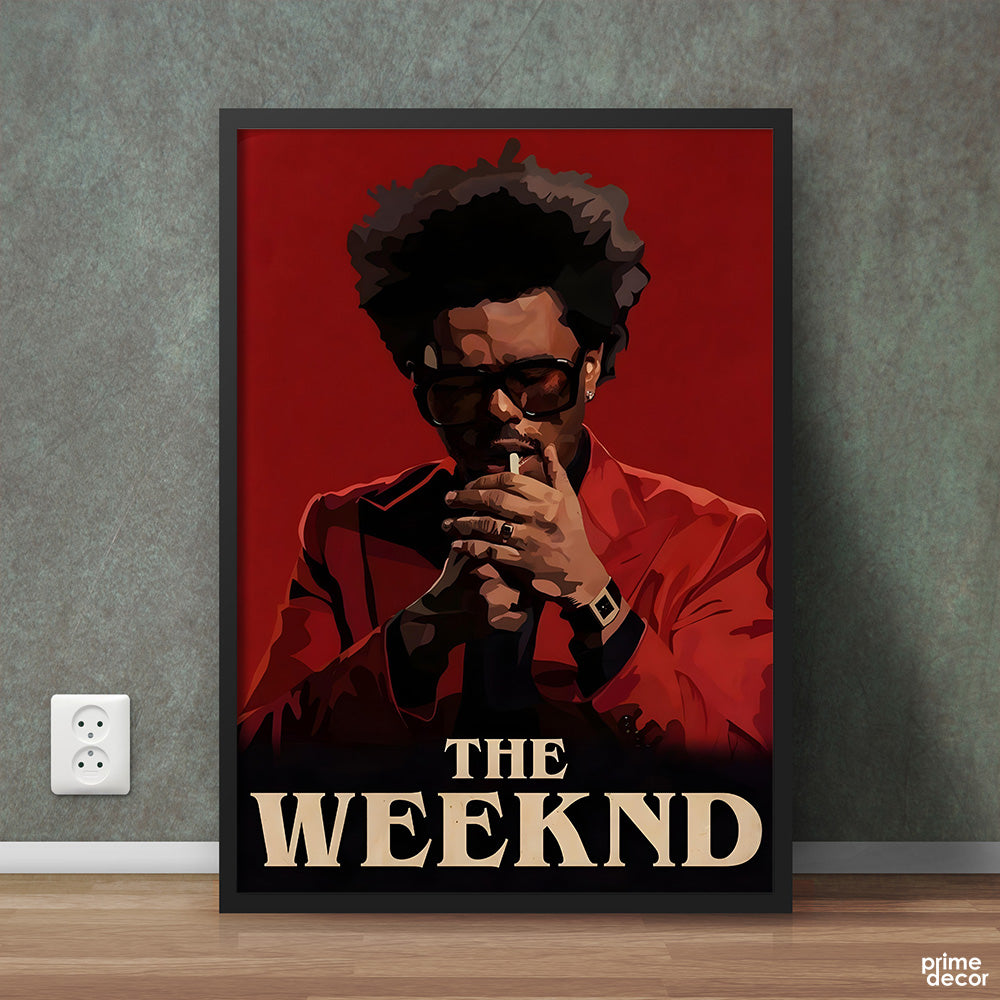 The Weekend Maroon Background | Figure Wall Art - Prime Décor