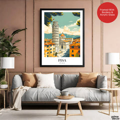 Pisa City Italy | Abstract Travel Artwork #00638