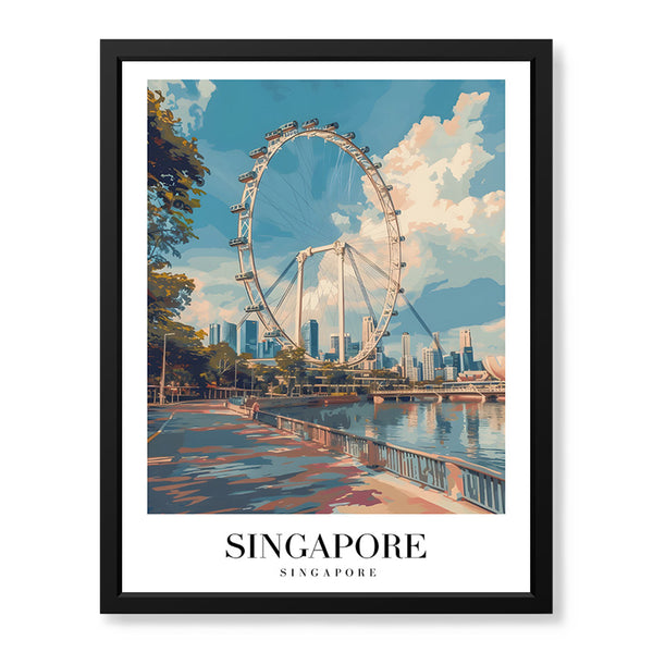 Singapore Typography | Abstract Travel Artwork #00641