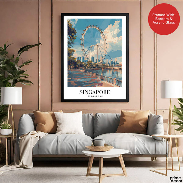 Singapore Typography | Abstract Travel Artwork #00641