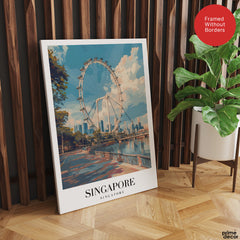 Singapore Typography | Abstract Travel Artwork #00641