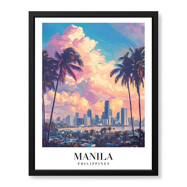 Manila City Philippines | Abstract Travel Artwork #00642