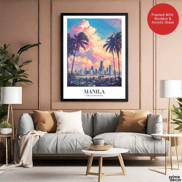 Manila City Philippines | Abstract Travel Artwork #00642