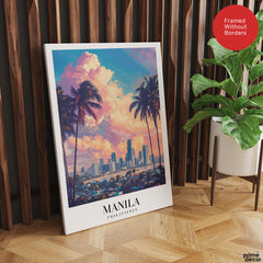 Manila City Philippines | Abstract Travel Artwork #00642