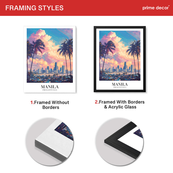 Manila City Philippines | Abstract Travel Artwork #00642