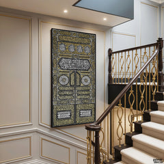 Kiswa Kaaba Gold Leaf Original Painting Acrylic Wall Art | Handmade Painting