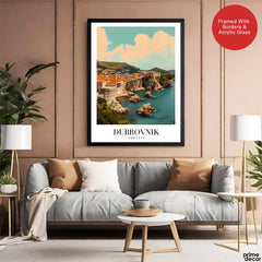 Dubrovnik City Croatia | Abstract Travel Artwork #00643