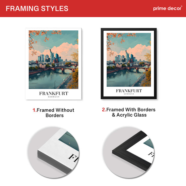 Frankfurt City Germany | Abstract Travel Artwork #00644
