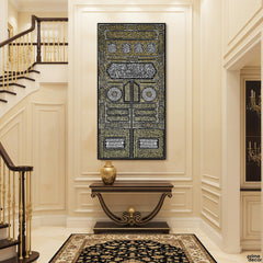 Kiswa Kaaba Gold Leaf Original Painting Acrylic Wall Art | Handmade Painting