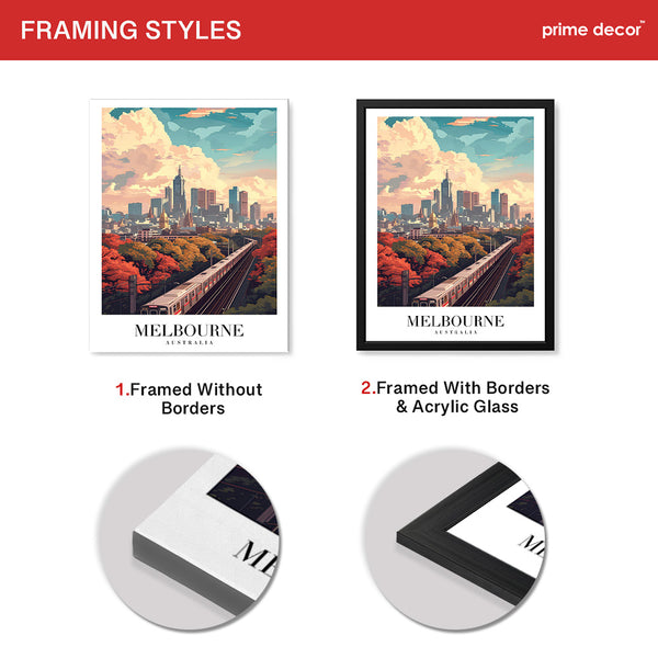 Melbourne City Australia | Abstract Travel Artwork #00646