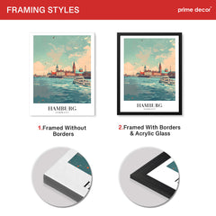 Hamburg City Germany | Abstract Travel Artwork #00647